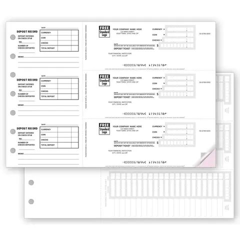 3-Per-Page Deposit Tickets