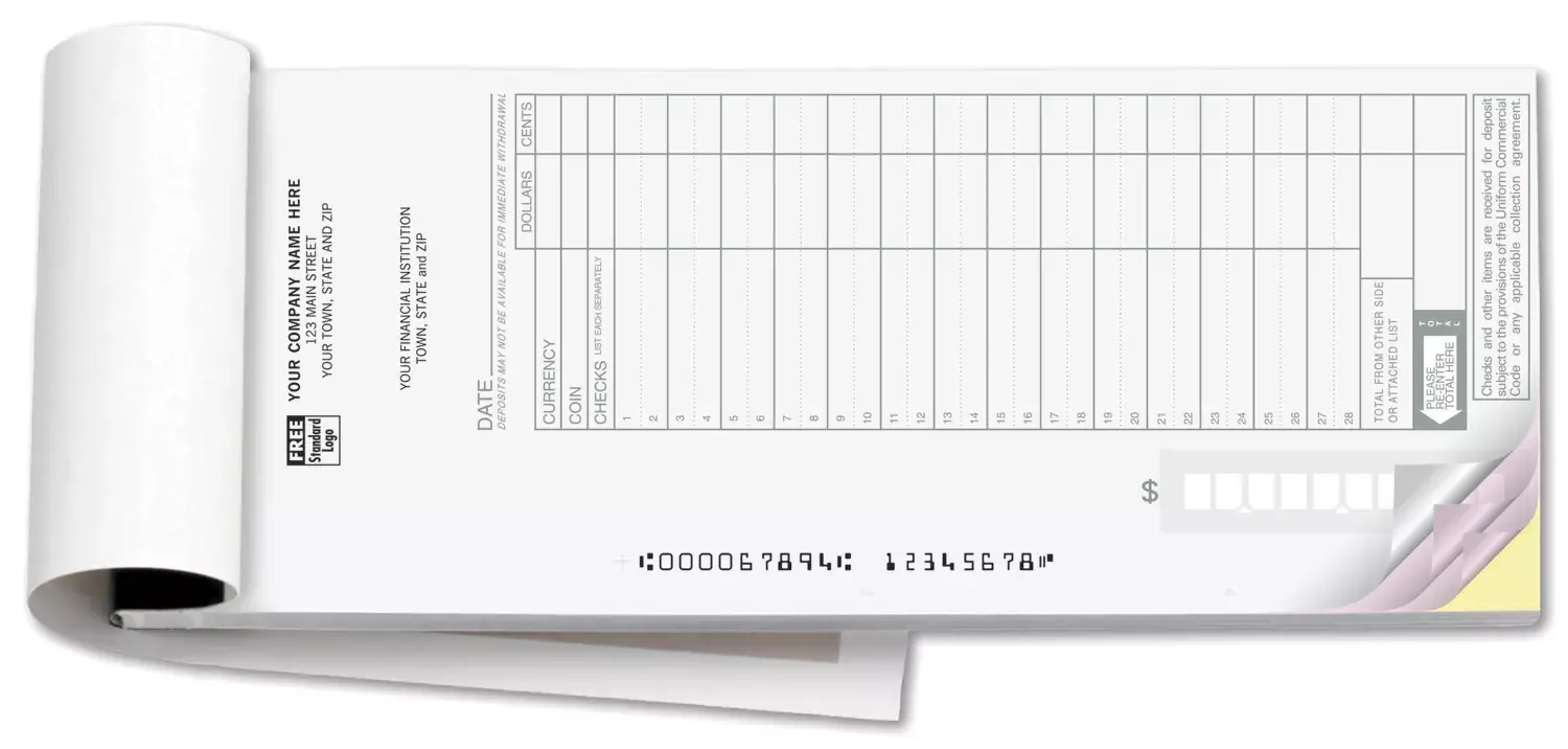 Deposit Ticket Books - Max. Entry