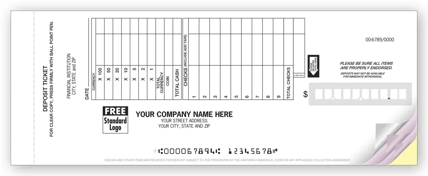 Deposit Ticket Books - Retail