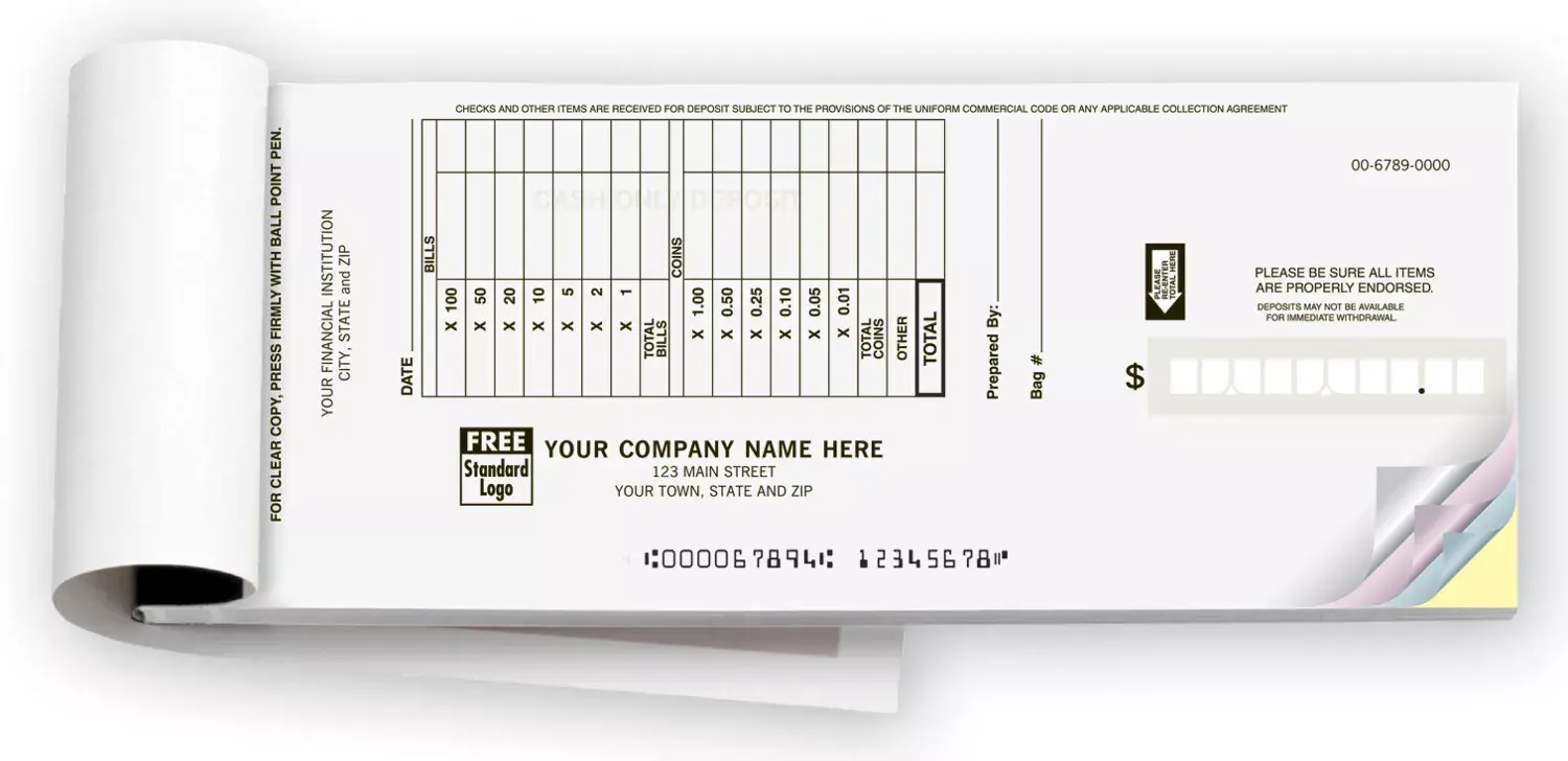 Deposit Books, Cash Only