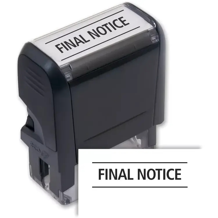 103005, Final Notice Stamp - Self-Inking