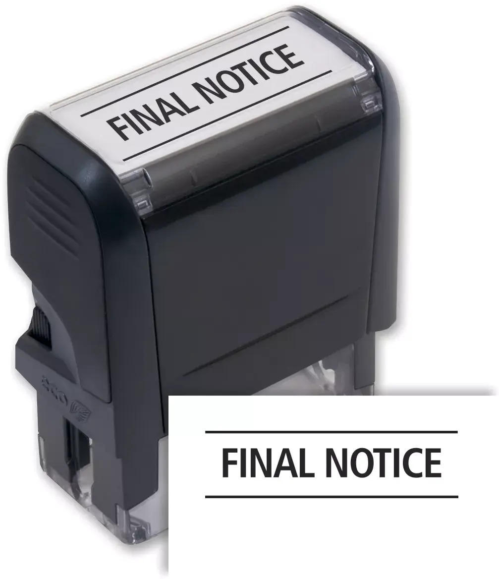 103005, Final Notice Stamp - Self-Inking