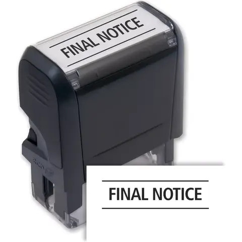 103005, Final Notice Stamp - Self-Inking