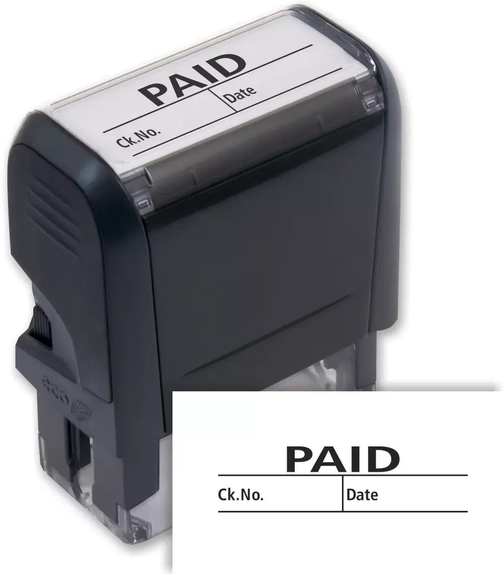 103006, Paid w/ boxes Stamp - Self-Inking