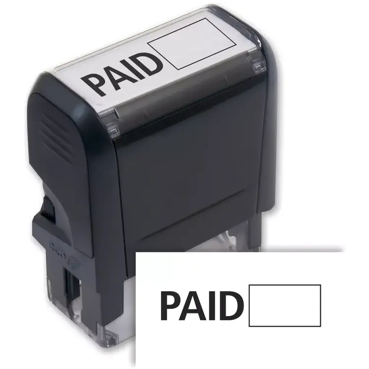 103007, Paid w/ Open Box Stamp - Self-Inking