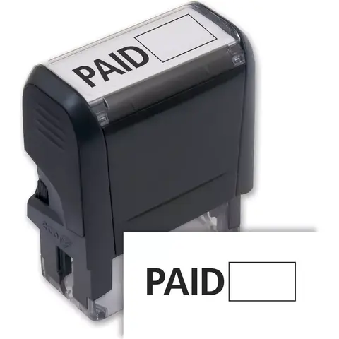 103007, Paid w/ Open Box Stamp - Self-Inking