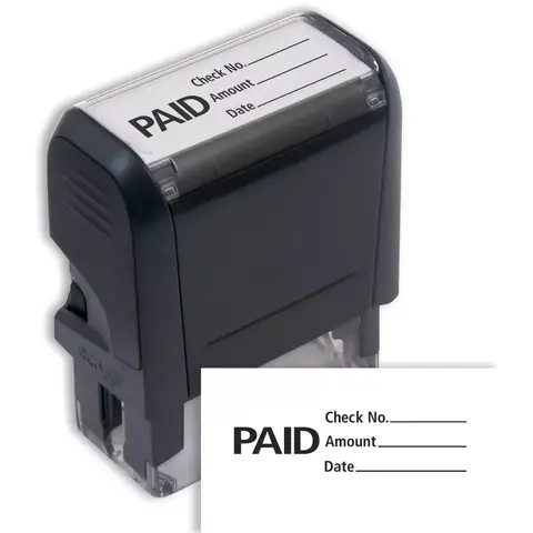 103010, Paid w/ lines Stamp - Self-Inking