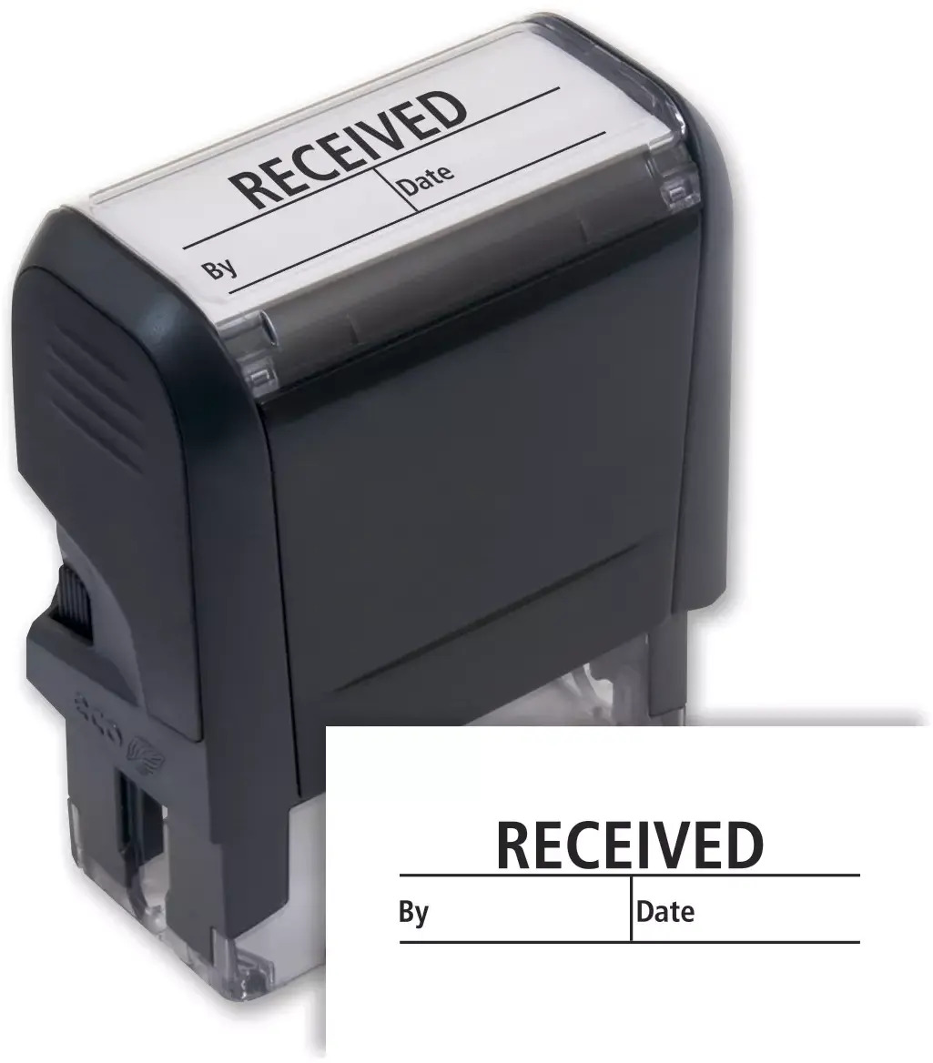 103034, Received w/ boxes Stamp - Self-Inking
