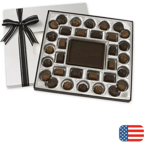 Medium Holiday Chocolate Gift Box: Truffles