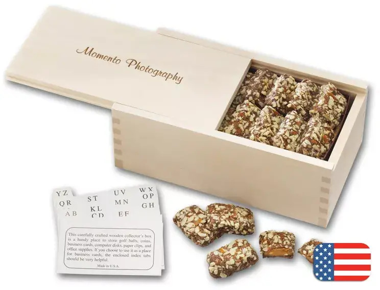 Business Gifts - Butter Toffee Wooden Collector's Box 