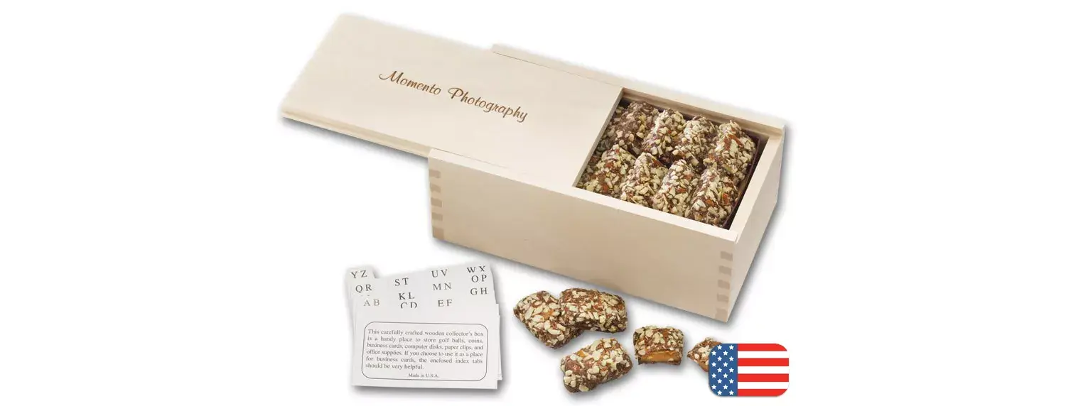 Business Gifts - Butter Toffee Wooden Collector's Box 