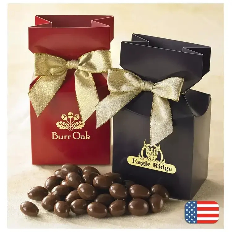 Chocolate Almonds in Custom Printed Bags