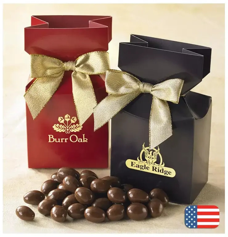 Chocolate Almonds in Custom Printed Bags