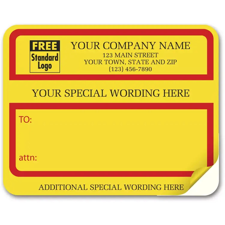 1200C, Jumbo Padded Mailing Label with Special Wording