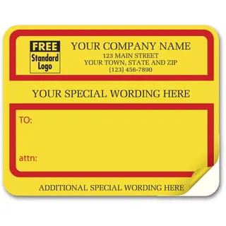 1200C, Jumbo Padded Mailing Label with Special Wording