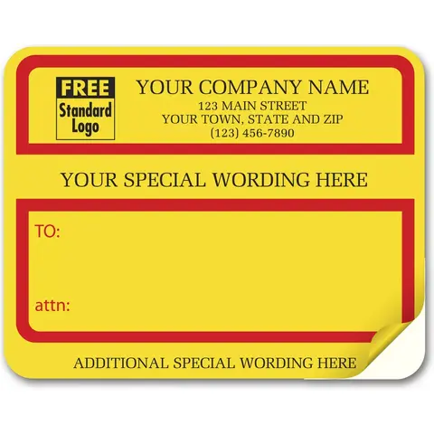 1200C, Jumbo Padded Mailing Label with Special Wording