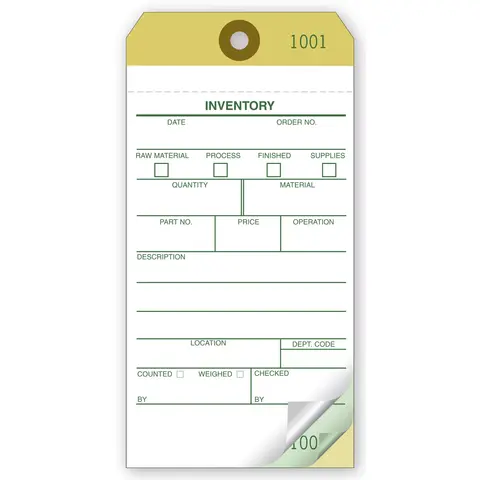 Numbered Inventory Tags