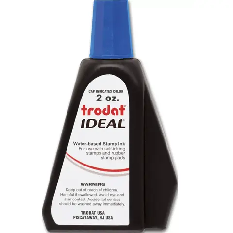 Ink Refill Bottle for Self-Inking Stamps - Blue