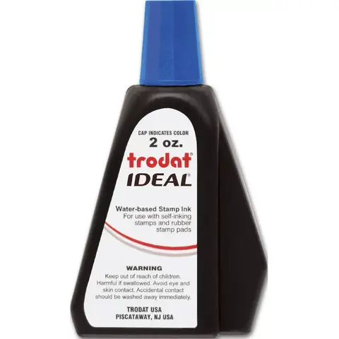 Ink Refill Bottle for Self-Inking Stamps - Blue