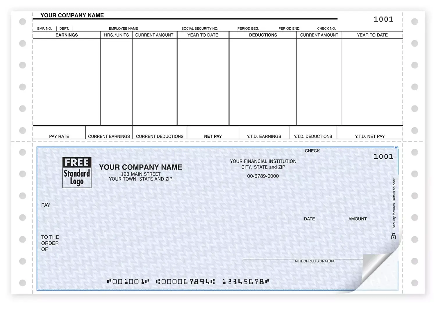 Tractor Feed Peachtree Payroll Checks