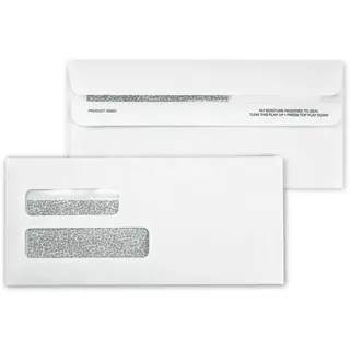 Self-Seal Confidential Dual Window Envelopes