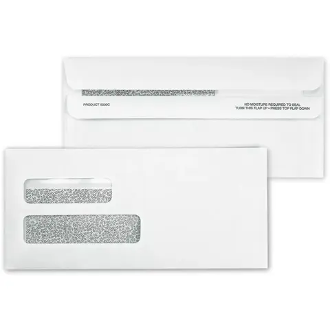 Self-Seal Confidential Dual Window Envelopes