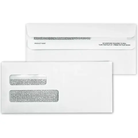 Self-Seal Confidential Dual Window Envelopes