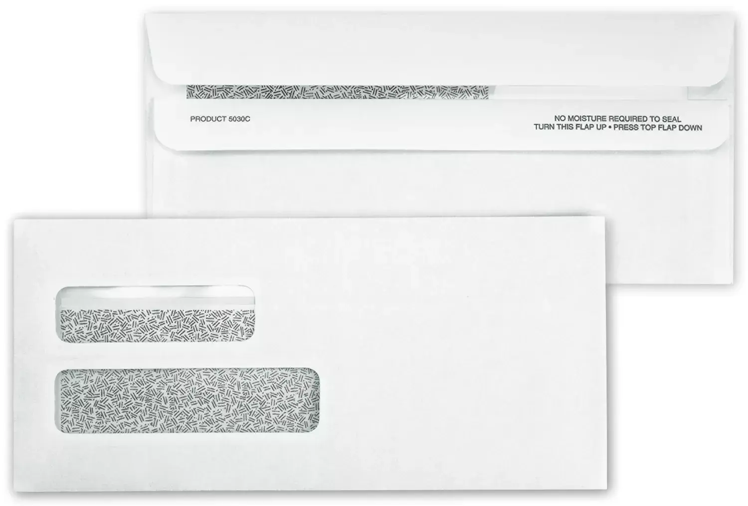 Self-Seal Confidential Dual Window Envelopes