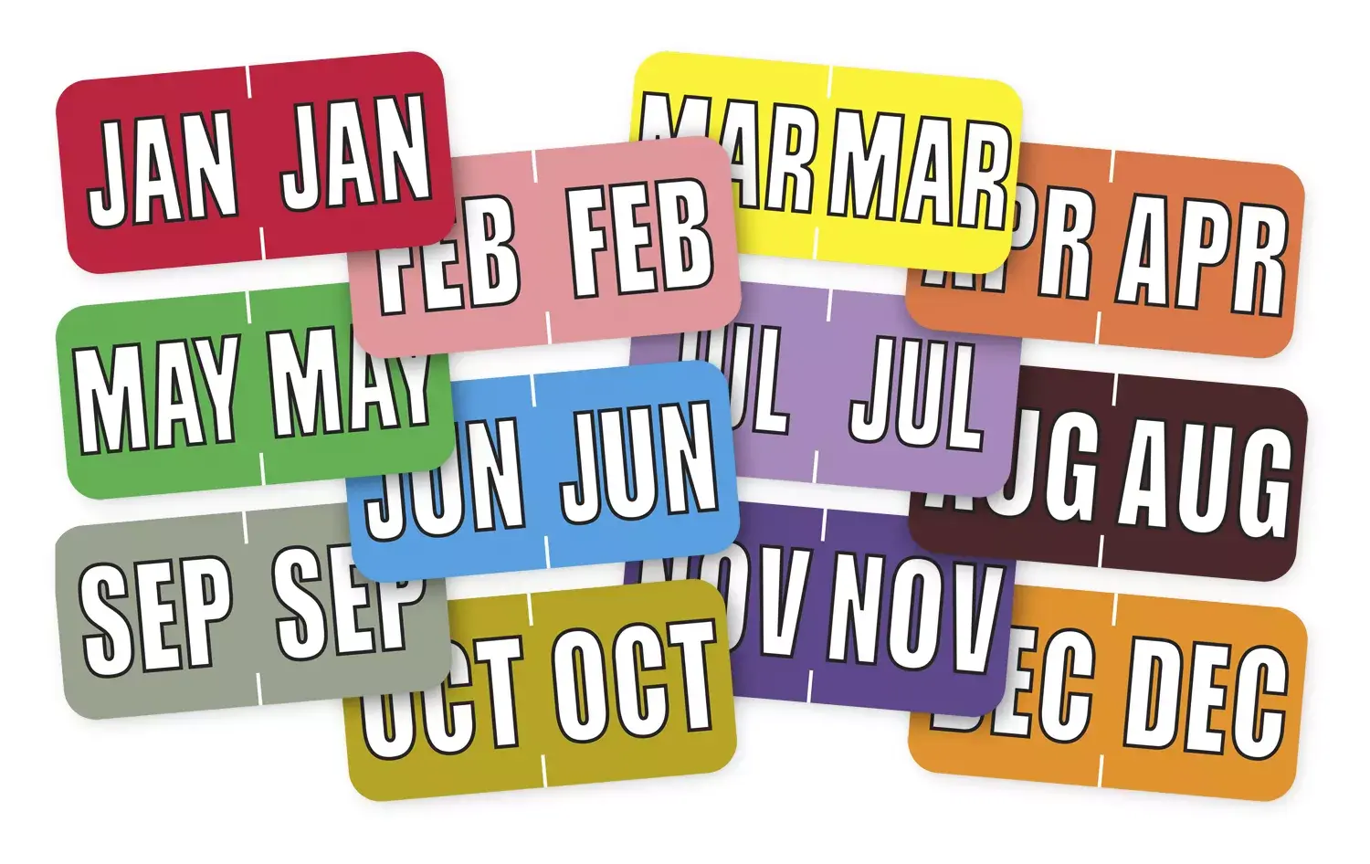 Sycom® Compatible End-Tab Month-Aging Labels - November