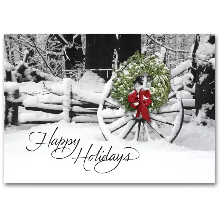 H58860, Wreath Holiday Cards - Welcoming Sight