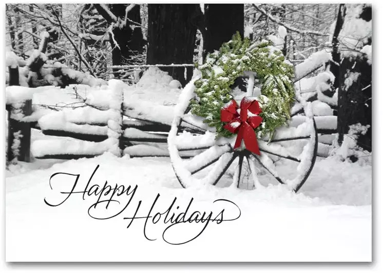 H58860, Wreath Holiday Cards - Welcoming Sight