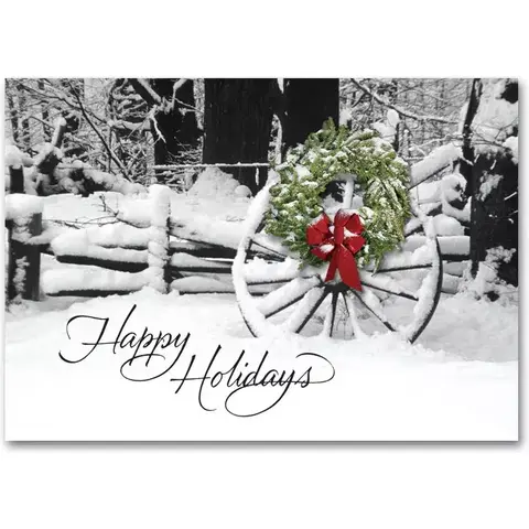 H58860, Wreath Holiday Cards - Welcoming Sight