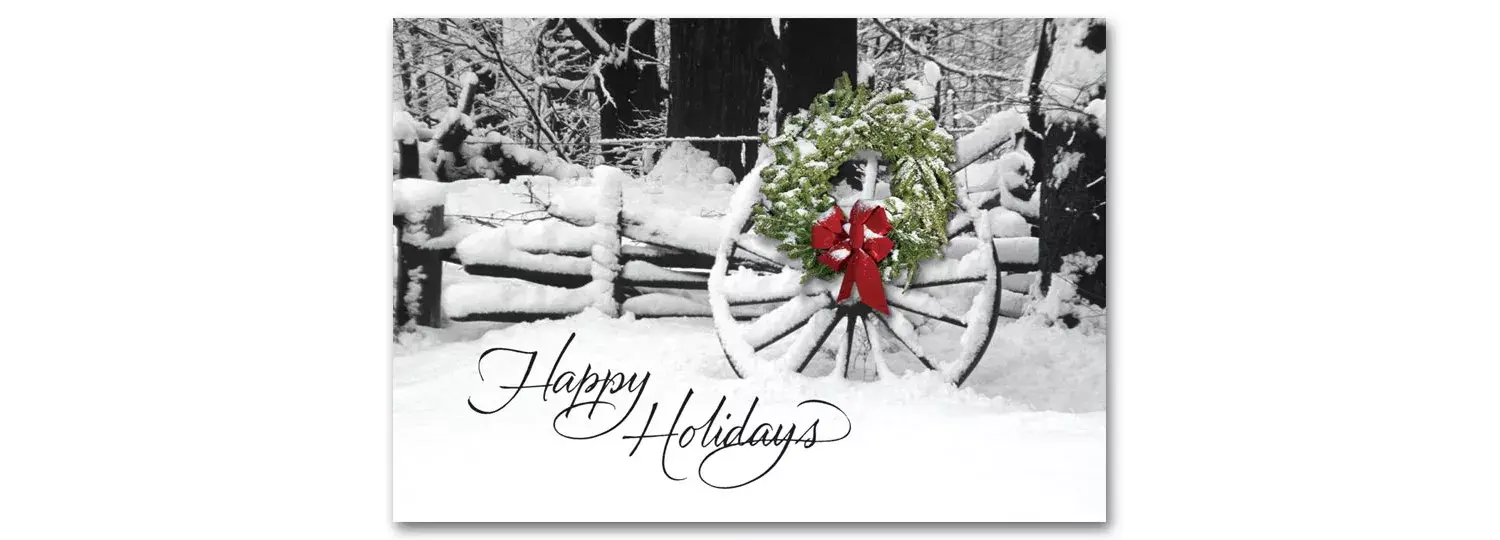 H58860, Wreath Holiday Cards - Welcoming Sight