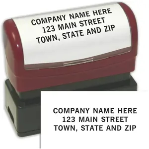 1132339, 3 Line Custom Stamp - Pre-Inked Stamp