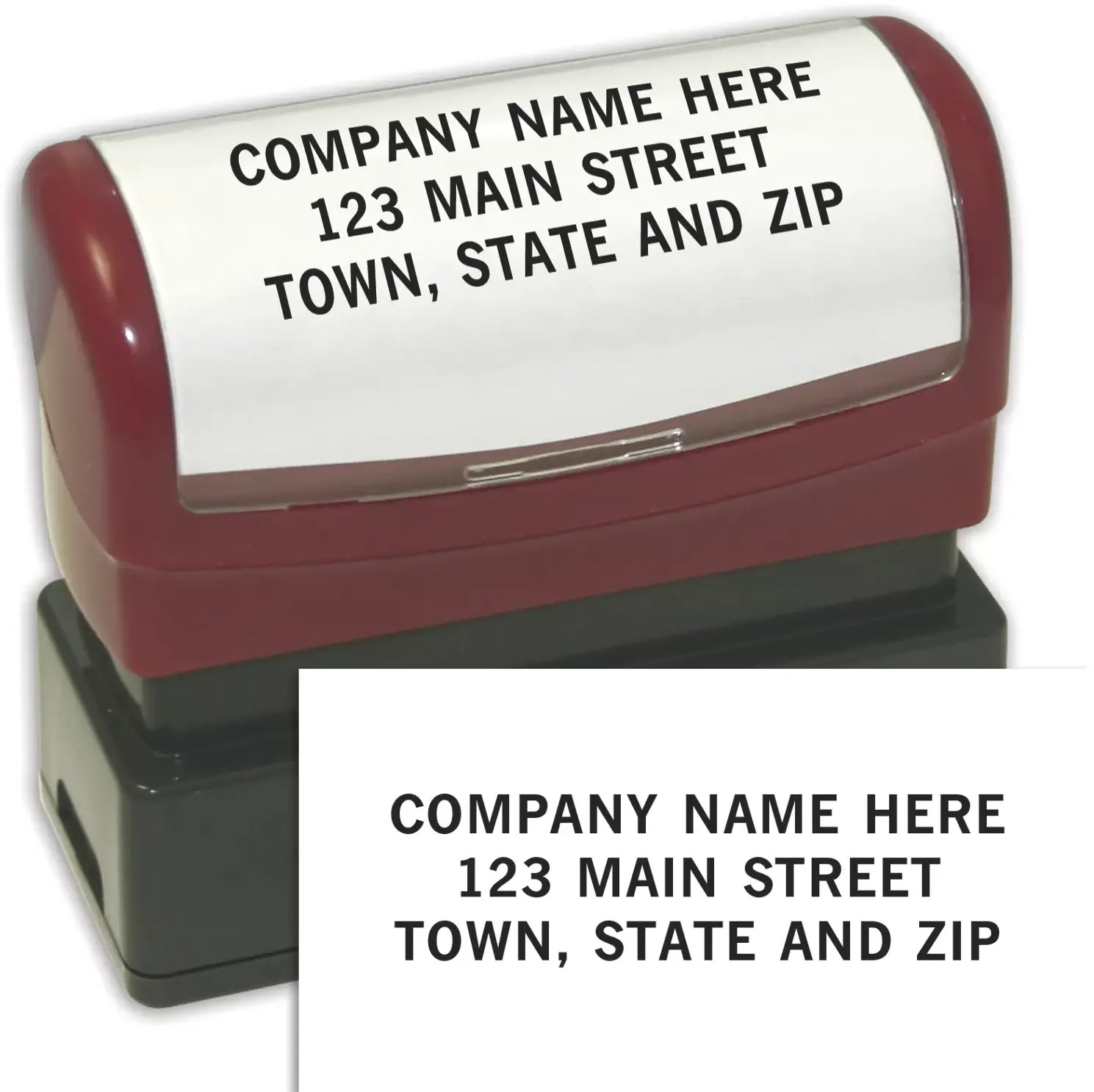 1132339, 3 Line Custom Stamp - Pre-Inked Stamp