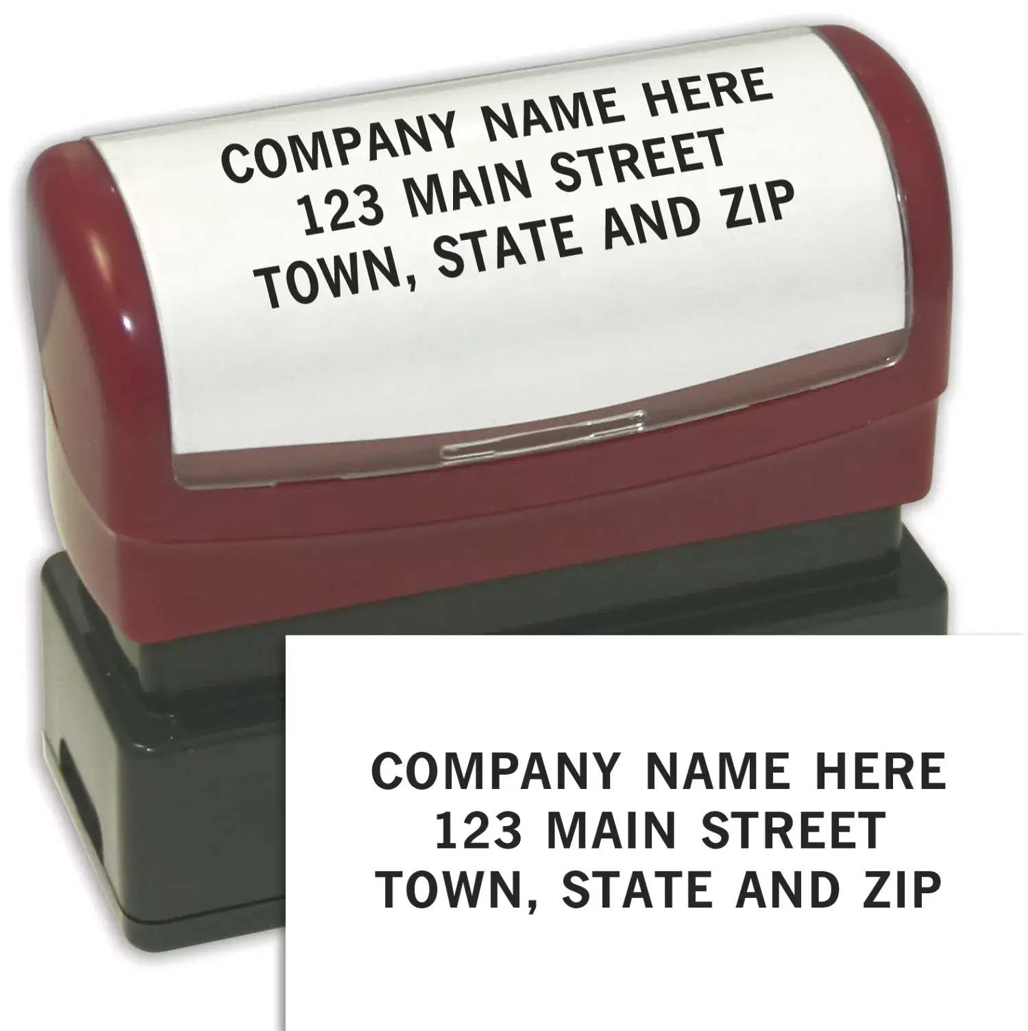 1132339, 3 Line Custom Stamp - Pre-Inked Stamp