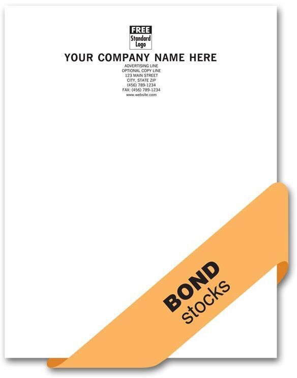 25% Cotton 24# Letterheads, Smooth Finish