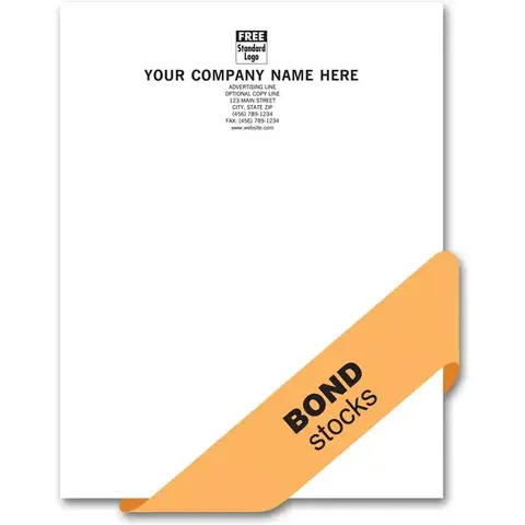 25% Cotton 24# Letterheads, Smooth Finish