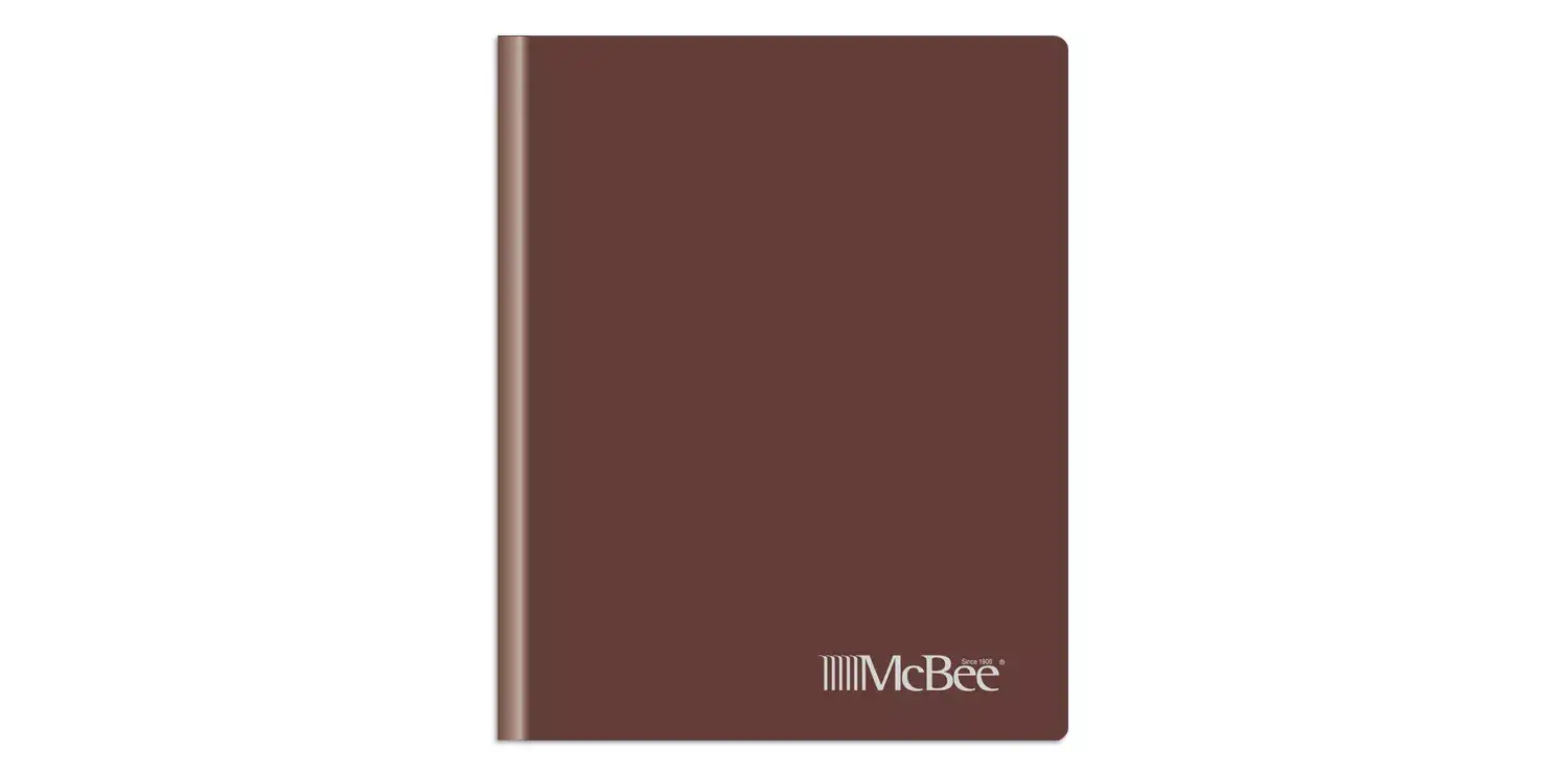 Close-up of the Compact One-Write Check Book Cover, showing the durable vinyl texture.