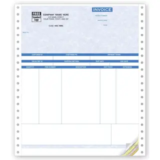 Continuous Product Invoice for Peachtree - Parchment, 3-Part
