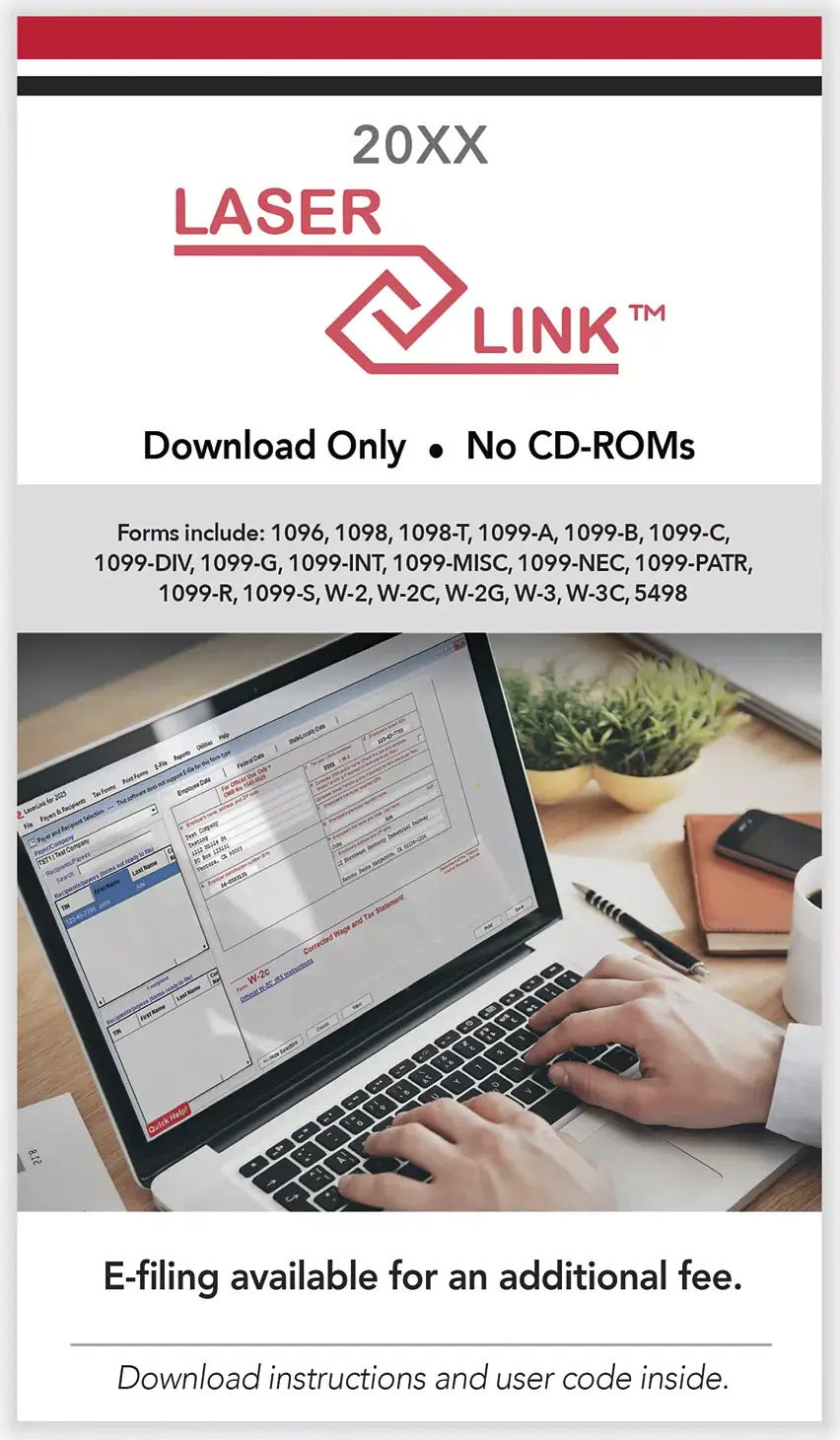 Tax Preparation Software - Laser Link for Windows