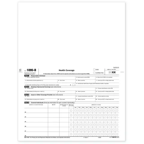 Laser 1095B ACA Health Coverage