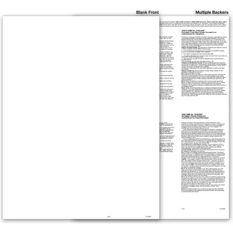 Blank 1099 Tax Forms, Multiple Backers - Federal Copy A