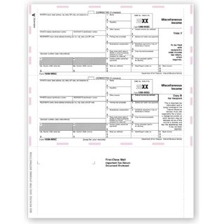 Laser 1099-MISC Tax Forms - Pressure Seal