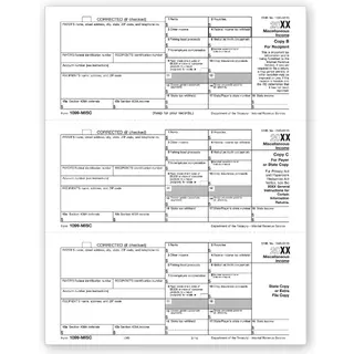 Laser 1099-MISC Tax Forms 3-Up