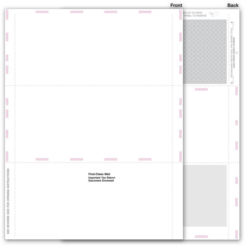 Blank 1099 Tax Forms - Pressure Seal, 3-Up