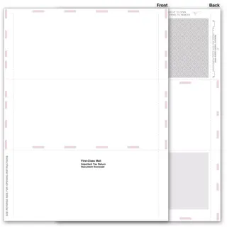 Blank 1099 Tax Forms - Pressure Seal, 3-Up