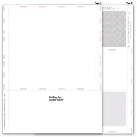 Blank 1099 Tax Forms - Pressure Seal, 3-Up