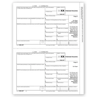Laser 1099-INT Tax Forms - State Copy C