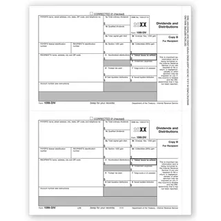 Laser 1099-DIV Tax Forms - Recipient Copy B